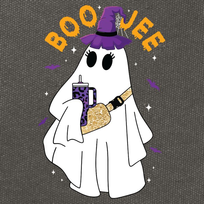 Boo Jee Boujee Funny Halloween Cute Boo Ghost Spooky Costume Cotton Canvas Backpack