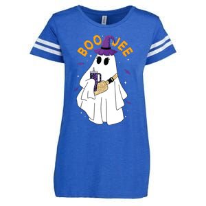 Boo Jee Boujee Funny Halloween Cute Boo Ghost Spooky Costume Enza Ladies Jersey Football T-Shirt