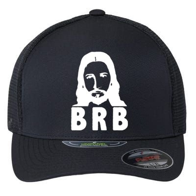 BRB Jesus Be Right Back Flexfit Unipanel Trucker Cap