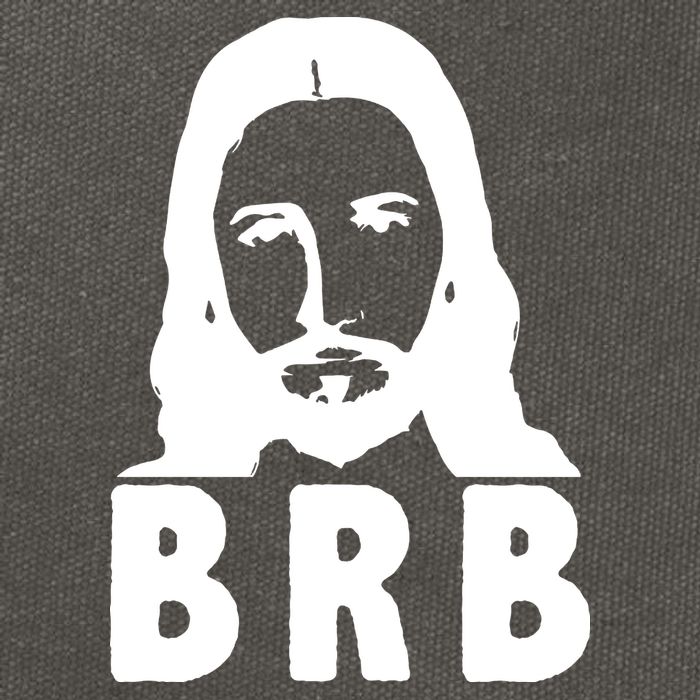 BRB Jesus Be Right Back Cotton Canvas Backpack