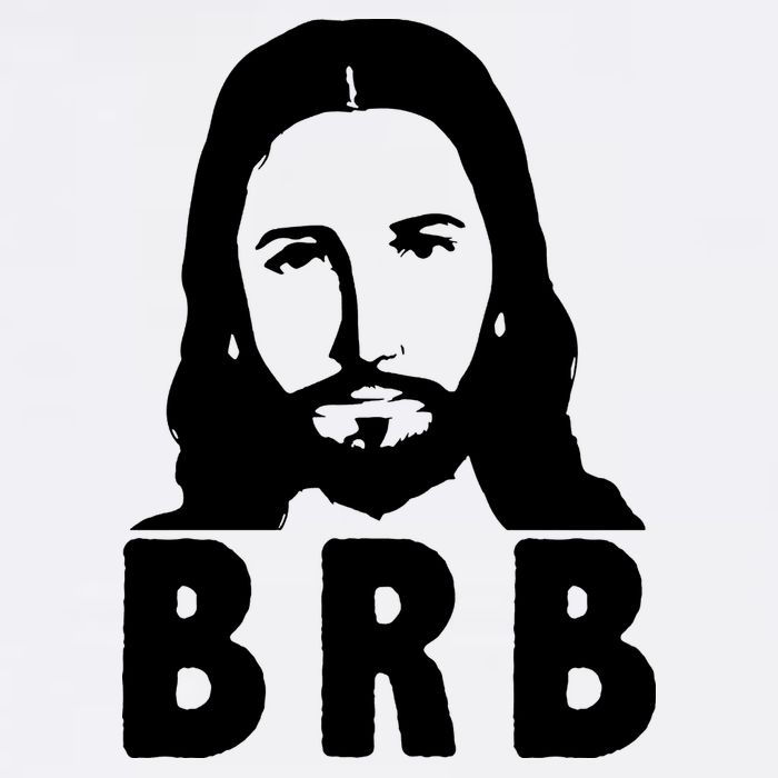 BRB Jesus Be Right Back Apron