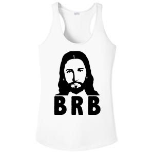 BRB Jesus Be Right Back Ladies PosiCharge Competitor Racerback Tank