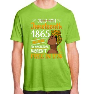 Black Junenth Because My Ancestor WerenT Free 1776 Gift Adult ChromaSoft Performance T-Shirt