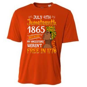 Black Junenth Because My Ancestor WerenT Free 1776 Gift Cooling Performance Crew T-Shirt