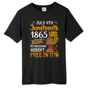 Black Junenth Because My Ancestor WerenT Free 1776 Gift Tall Fusion ChromaSoft Performance T-Shirt