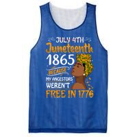 Black Junenth Because My Ancestor WerenT Free 1776 Gift Mesh Reversible Basketball Jersey Tank