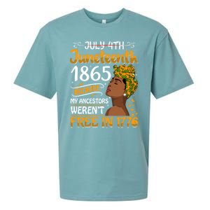 Black Junenth Because My Ancestor WerenT Free 1776 Gift Sueded Cloud Jersey T-Shirt