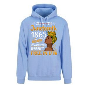 Black Junenth Because My Ancestor WerenT Free 1776 Gift Unisex Surf Hoodie