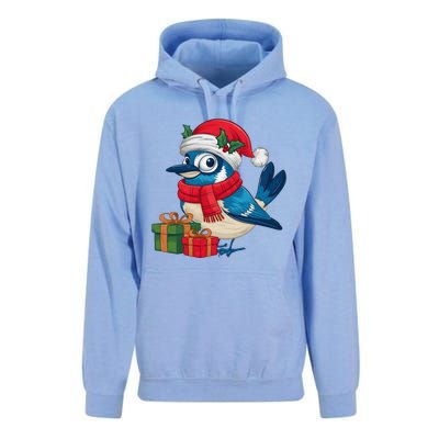 Blue Jay Bird Lover Xmas Holiday Santa Blue Jay Christmas Unisex Surf Hoodie