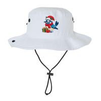 Blue Jay Bird Lover Xmas Holiday Santa Blue Jay Christmas Legacy Cool Fit Booney Bucket Hat