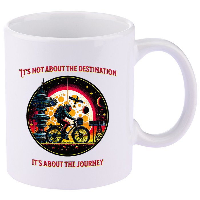 Bike Journey 11oz C Handle Ceramic Mug