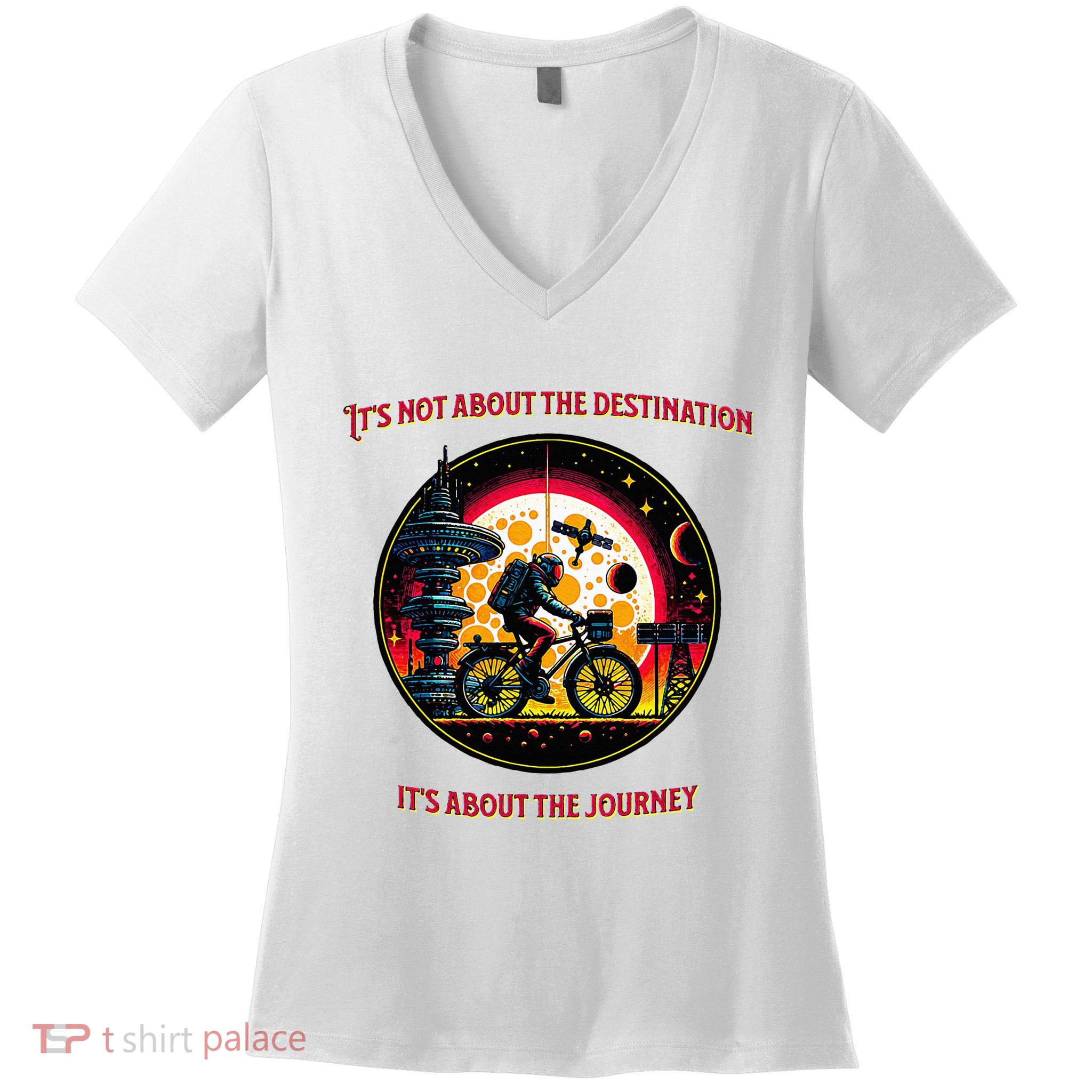 Bike Journey Women's V-Neck T-Shirt
