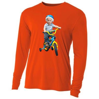 Baby Joe Biden On Tricycle Cooling Performance Long Sleeve Crew