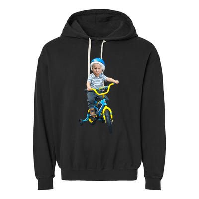 Baby Joe Biden On Tricycle Garment-Dyed Fleece Hoodie