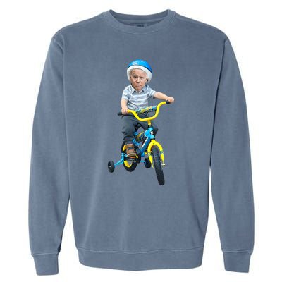 Baby Joe Biden On Tricycle Garment-Dyed Sweatshirt