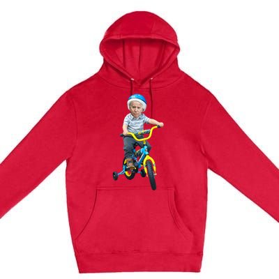 Baby Joe Biden On Tricycle Premium Pullover Hoodie