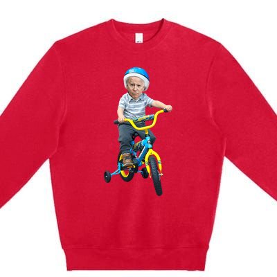 Baby Joe Biden On Tricycle Premium Crewneck Sweatshirt