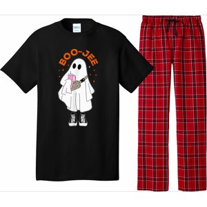 Boo Jee Boujee Funny Halloween Cute Boo Ghost Spooky Costume Pajama Set