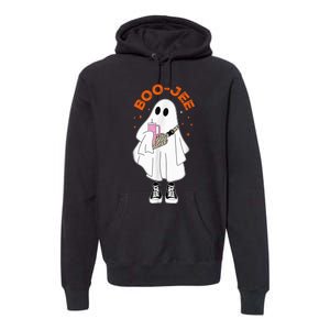 Boo Jee Boujee Funny Halloween Cute Boo Ghost Spooky Costume Premium Hoodie