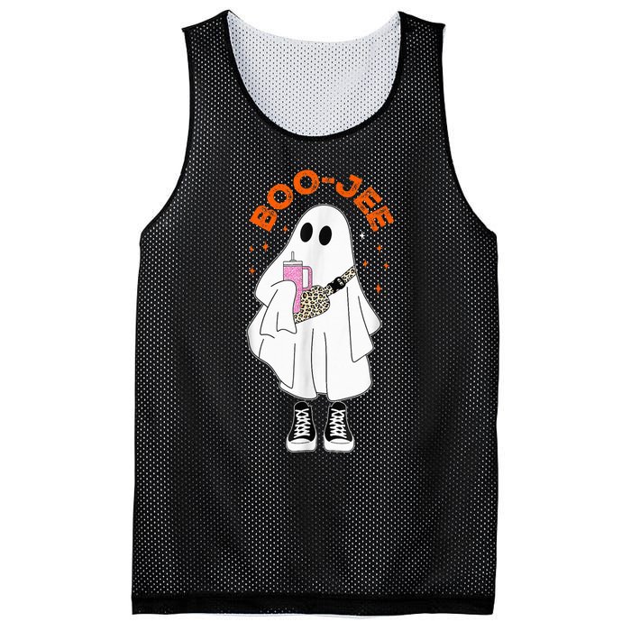 Boo Jee Boujee Funny Halloween Cute Boo Ghost Spooky Costume Mesh Reversible Basketball Jersey Tank