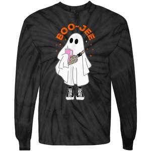 Boo Jee Boujee Funny Halloween Cute Boo Ghost Spooky Costume Tie-Dye Long Sleeve Shirt