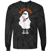 Boo Jee Boujee Funny Halloween Cute Boo Ghost Spooky Costume Tie-Dye Long Sleeve Shirt