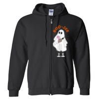 Boo Jee Boujee Funny Halloween Cute Boo Ghost Spooky Costume Full Zip Hoodie