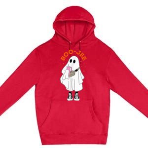 Boo Jee Boujee Funny Halloween Cute Boo Ghost Spooky Costume Premium Pullover Hoodie