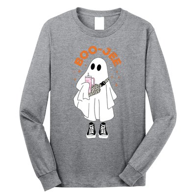 Boo Jee Boujee Funny Halloween Cute Boo Ghost Spooky Costume Long Sleeve Shirt