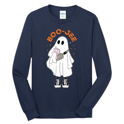 Boo Jee Boujee Funny Halloween Cute Boo Ghost Spooky Costume Tall Long Sleeve T-Shirt