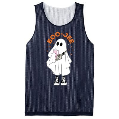 Boo Jee Boujee Funny Halloween Cute Boo Ghost Spooky Costume Mesh Reversible Basketball Jersey Tank