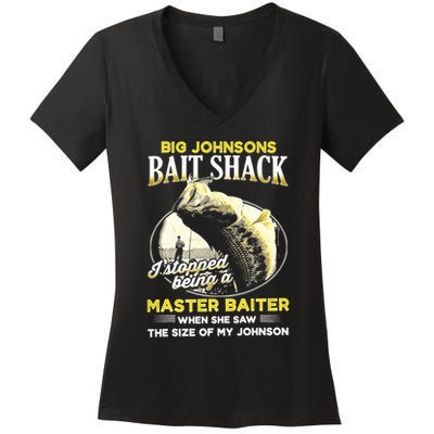 Big Johnsons Bait Shack Women's V-Neck T-Shirt