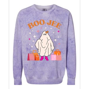 Boo Jee Boujee Funny Halloween Cute Boo Ghost Spooky Costume Colorblast Crewneck Sweatshirt