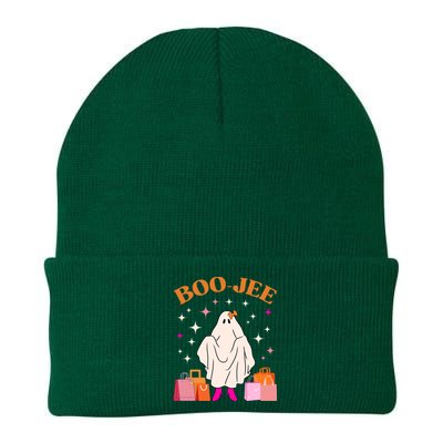 Boo Jee Boujee Funny Halloween Cute Boo Ghost Spooky Costume Knit Cap Winter Beanie