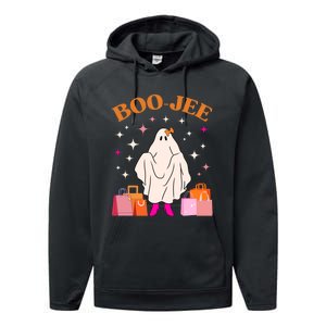 Boo Jee Boujee Funny Halloween Cute Boo Ghost Spooky Costume Performance Fleece Hoodie