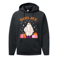 Boo Jee Boujee Funny Halloween Cute Boo Ghost Spooky Costume Performance Fleece Hoodie