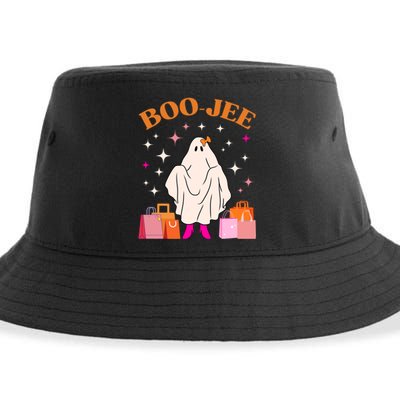 Boo Jee Boujee Funny Halloween Cute Boo Ghost Spooky Costume Sustainable Bucket Hat