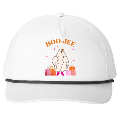 Boo Jee Boujee Funny Halloween Cute Boo Ghost Spooky Costume Snapback Five-Panel Rope Hat