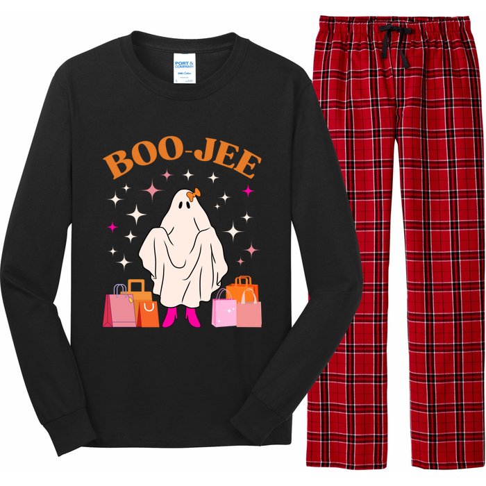 Boo Jee Boujee Funny Halloween Cute Boo Ghost Spooky Costume Long Sleeve Pajama Set