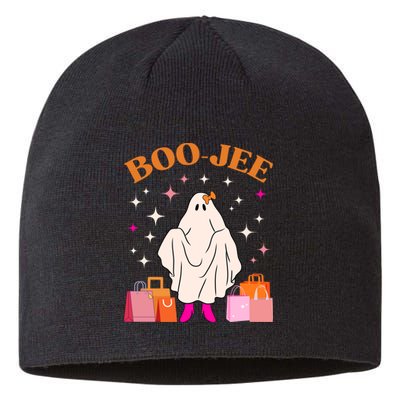 Boo Jee Boujee Funny Halloween Cute Boo Ghost Spooky Costume Sustainable Beanie