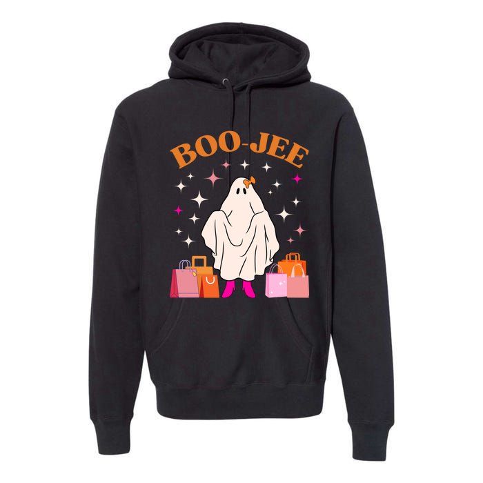 Boo Jee Boujee Funny Halloween Cute Boo Ghost Spooky Costume Premium Hoodie