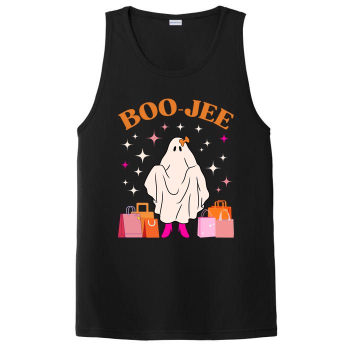 Boo Jee Boujee Funny Halloween Cute Boo Ghost Spooky Costume PosiCharge Competitor Tank