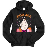 Boo Jee Boujee Funny Halloween Cute Boo Ghost Spooky Costume Tie Dye Hoodie