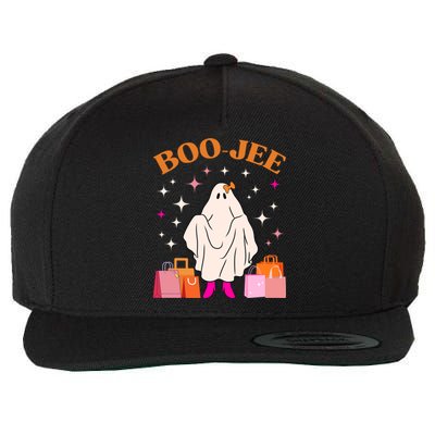 Boo Jee Boujee Funny Halloween Cute Boo Ghost Spooky Costume Wool Snapback Cap