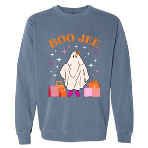 Boo Jee Boujee Funny Halloween Cute Boo Ghost Spooky Costume Garment-Dyed Sweatshirt