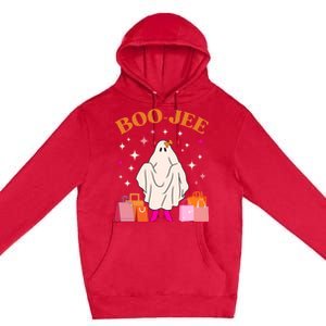 Boo Jee Boujee Funny Halloween Cute Boo Ghost Spooky Costume Premium Pullover Hoodie