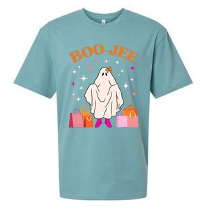 Boo Jee Boujee Funny Halloween Cute Boo Ghost Spooky Costume Sueded Cloud Jersey T-Shirt