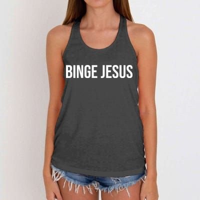 Binge Jesus Women's Knotted Racerback Tank