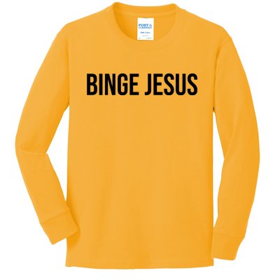 Binge Jesus Kids Long Sleeve Shirt