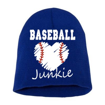 Baseball Junkie Baseball Fan Gift Short Acrylic Beanie